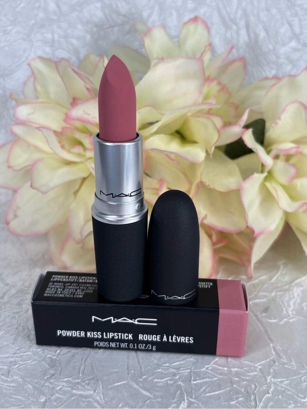 MAC Powder Kiss Lipstick - 304 Sultriness - Full Size NIB Disc HTF